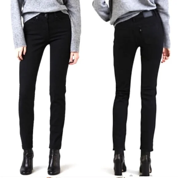 Levis Corduroy Black Classic Mid Rise Skinny Corduroy Jeans Pants size 30 and 31 - Picture 3 of 11